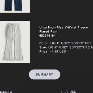 Womens Hollister high rise V waist flared pant SALE **